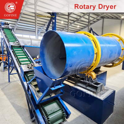 Secador rotativo profesional de tambor de acero inoxidable con línea de producción de fertilizantes