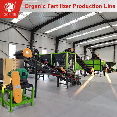 Línea de producción de fertilizantes orgánicos de 1-2T/H con certificación CE para la protección del medio ambiente