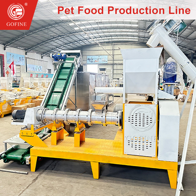 Línea de producción de alimentos para mascotas con extrusora multifuncional para perros