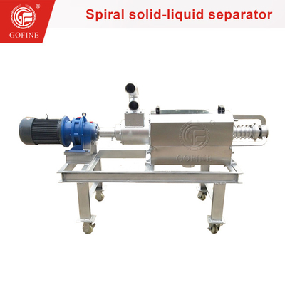 Máquina de separación de estiércol de pollo simple de tipo espiral