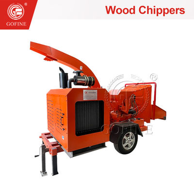 1 a 2 toneladas/hora Trituradora de ramas de trituradora de madera con motor diesel
