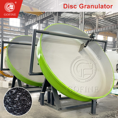 Máquina de fertilizante de granulador de disco 1-2T/H con sistema de control PLC