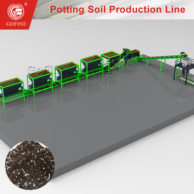 Garden Potting Mix Soil Production Line With Mixing Packaging